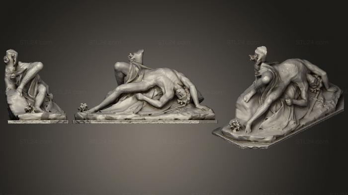 Statues antique and historical (Dying Gladiator, STKA_1390) 3D models for cnc